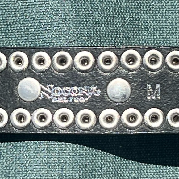 Nocona Belt Co Embellished Western Leather Black Belt Size Medium Good Condition - Picture 6 of 14